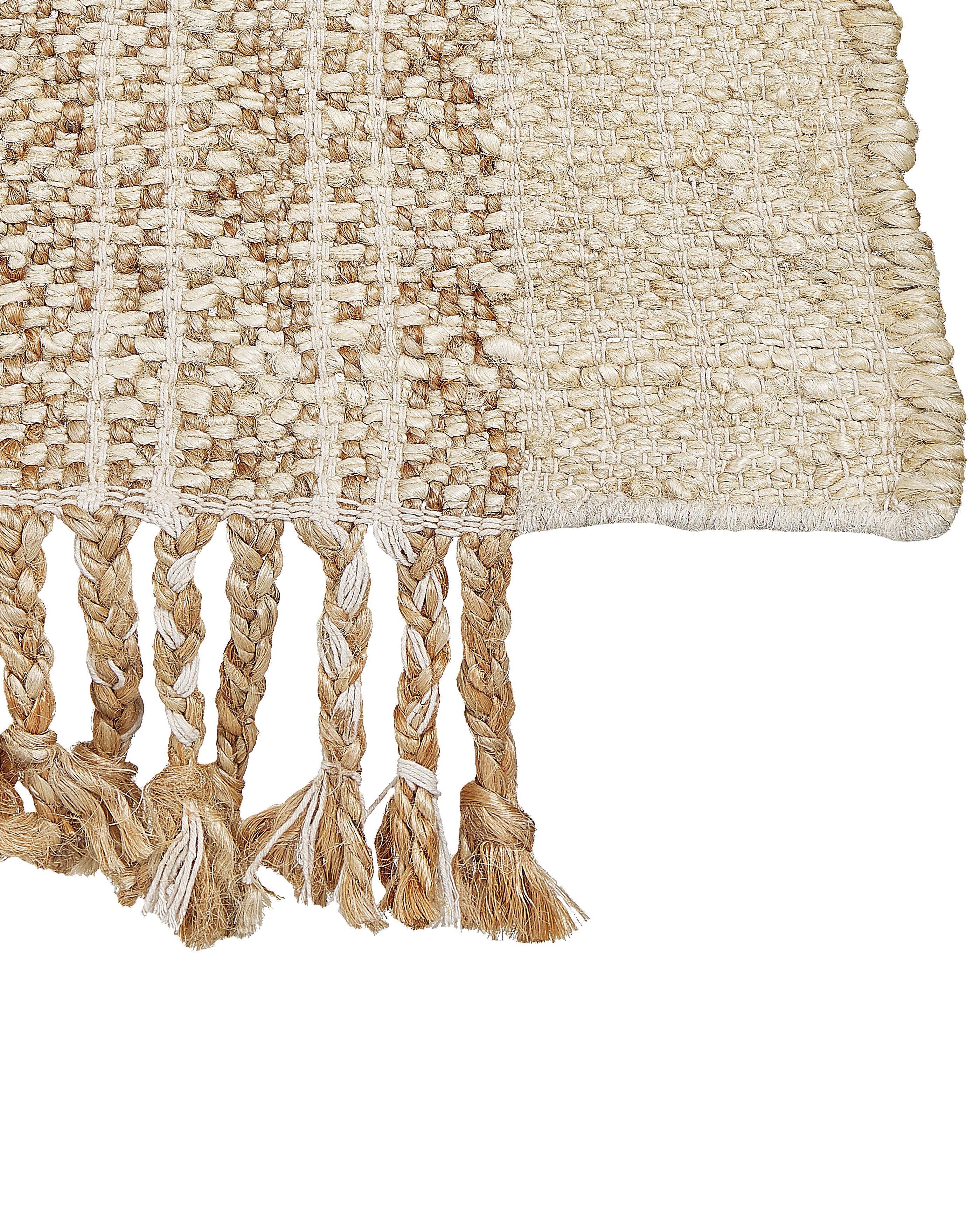 Vloerkleed ORTAOBA Beige 160 x 230 cm Jute