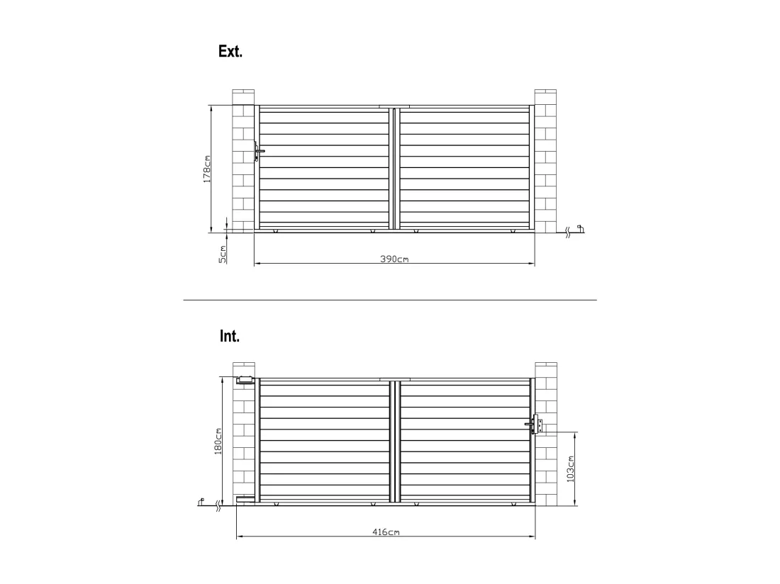 Portail électrique coulissant aluminium plein L416 x H180 cm anthracite - NAZARIO