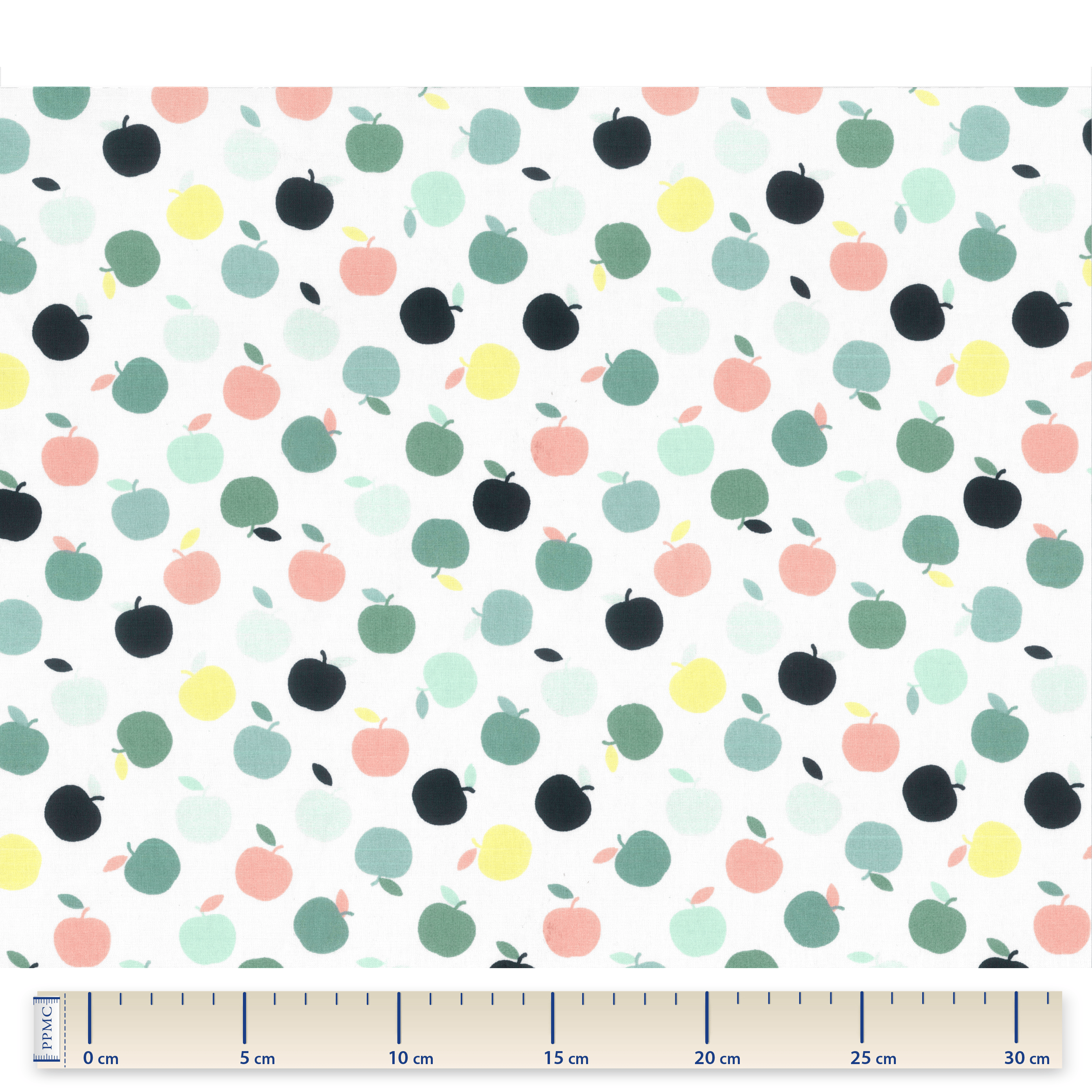 Coupon Tissu 50 Cm Pommes Vertes Ex1099