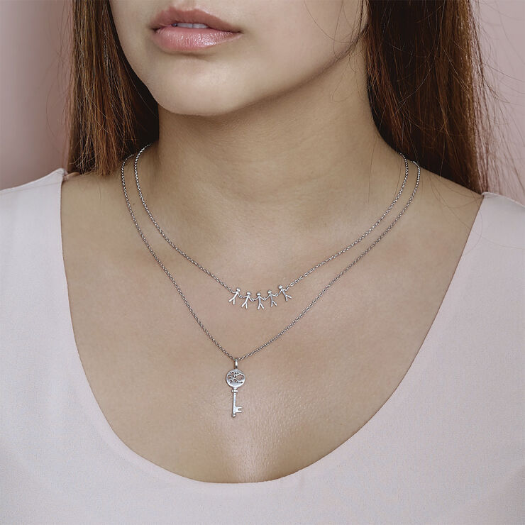 ByBiehl Together Family 5 necklace - silver Sølv