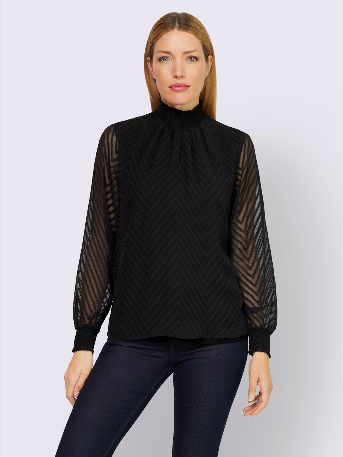 Chemisier coutures zig-zag
