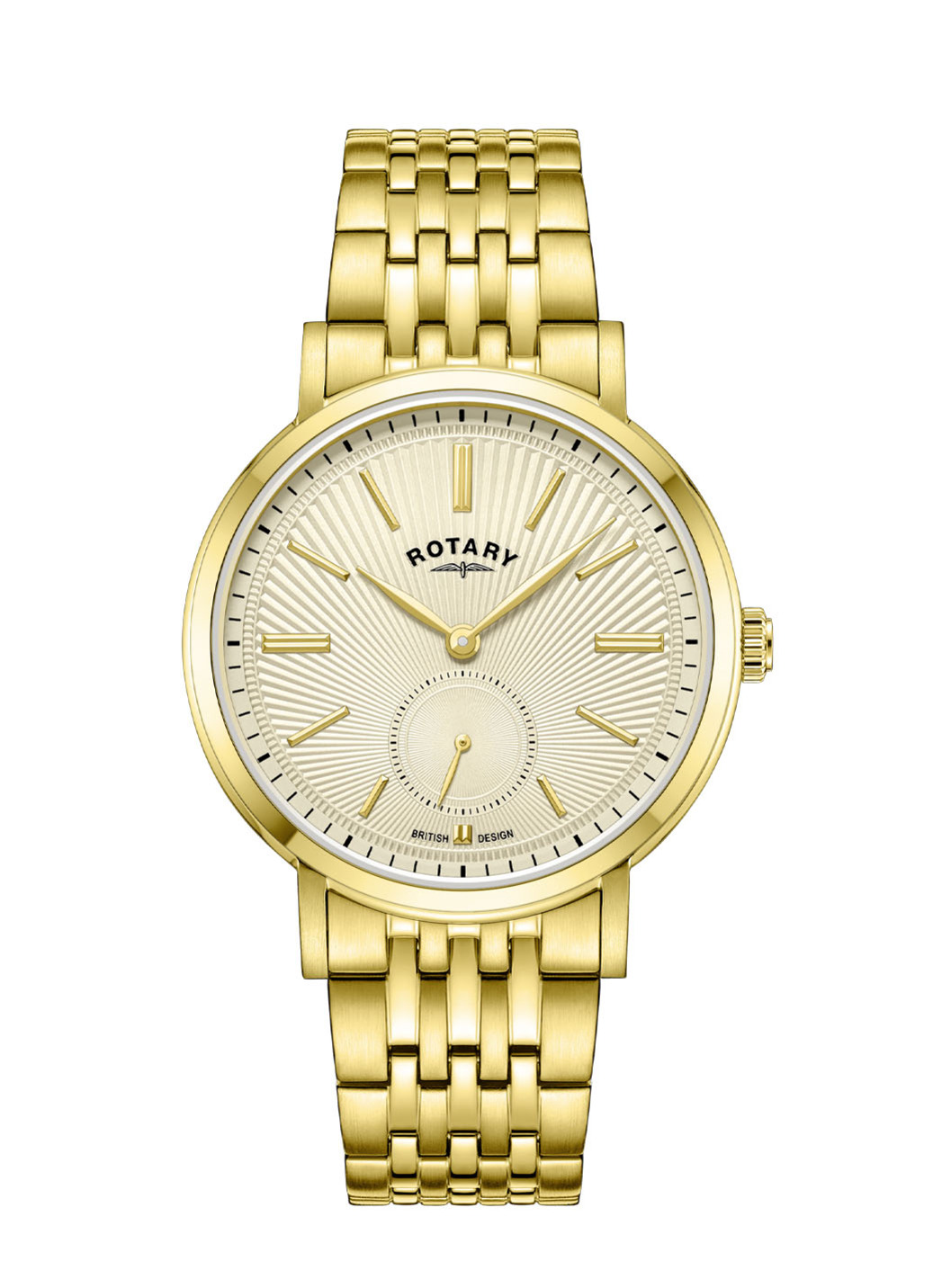 Rotary Quartz-Herrenuhr mit Edelstahlbandgehäuse