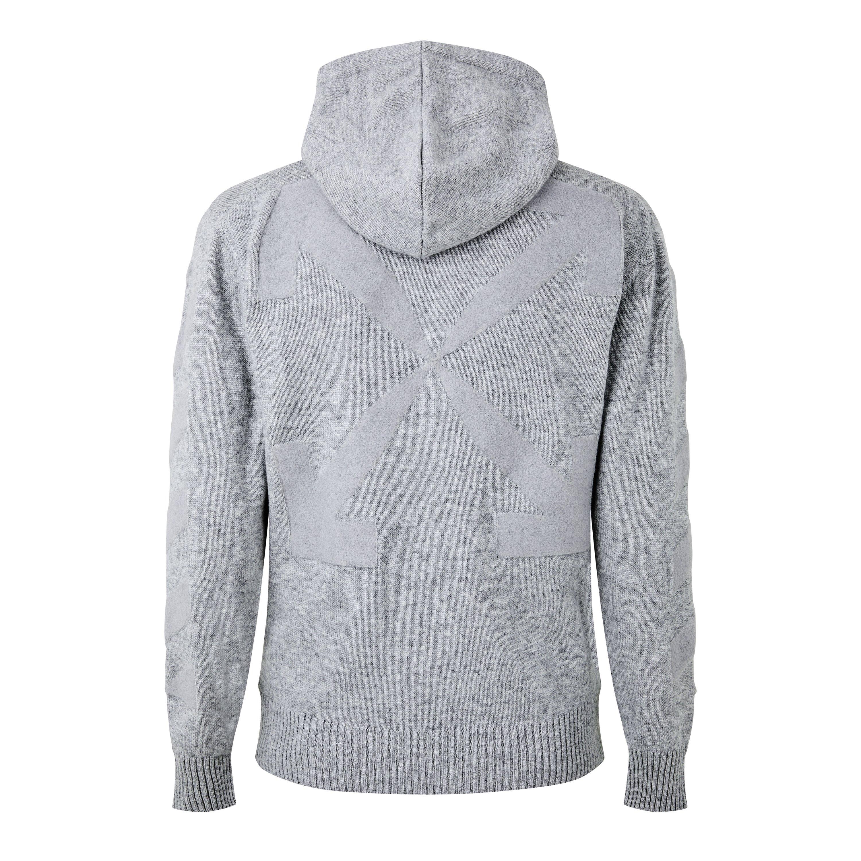 Off White Diagonal Arrow Cashmere Hoodie