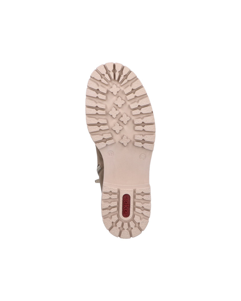Rieker dame ankelstøvle beige | Komfortabel & varm