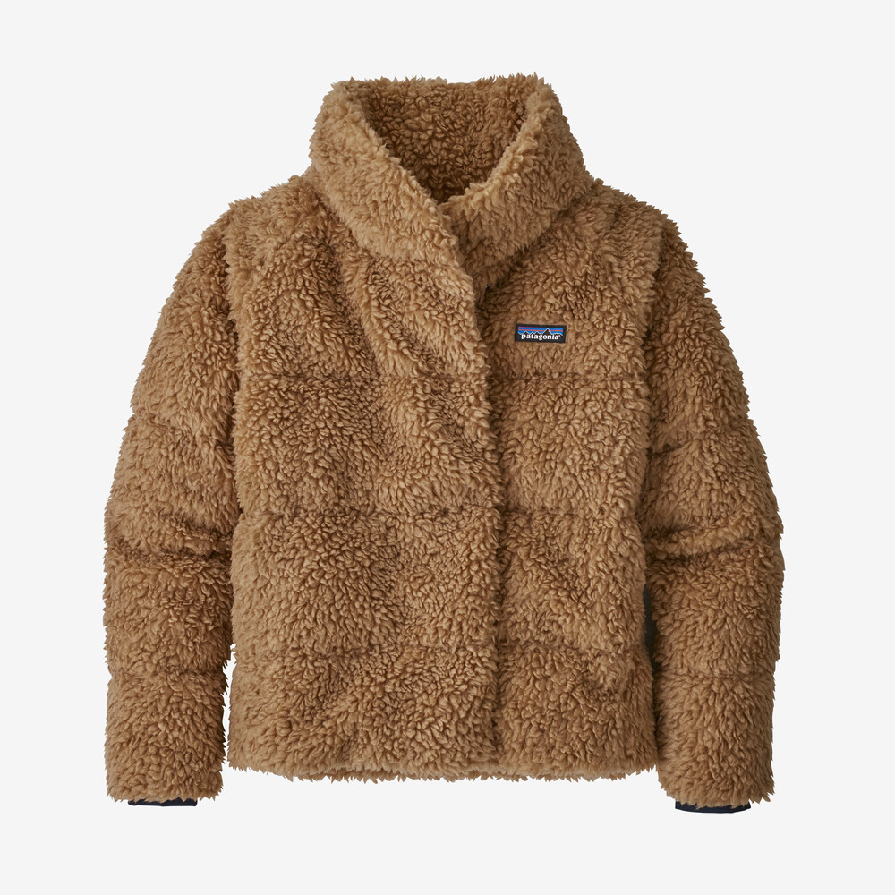 Damen-Daunenjacke aus recyceltem, hochflorigem Fleece