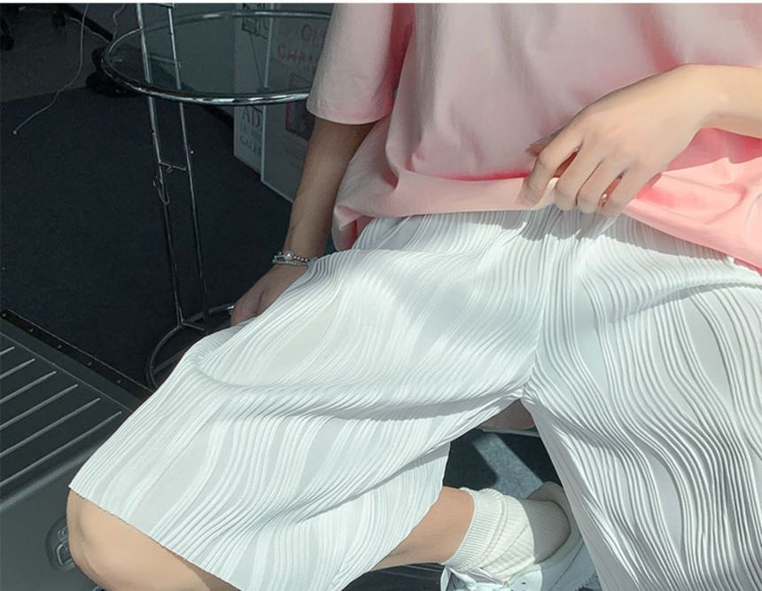 Nightbell - Hoge taille effen gesmokte shorts