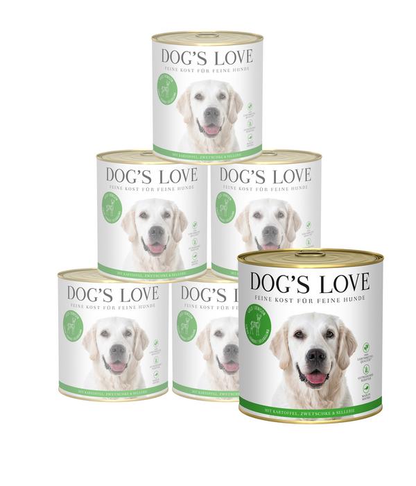 DOG'S LOVE Nassfutter für Hunde Adult, 6 x
