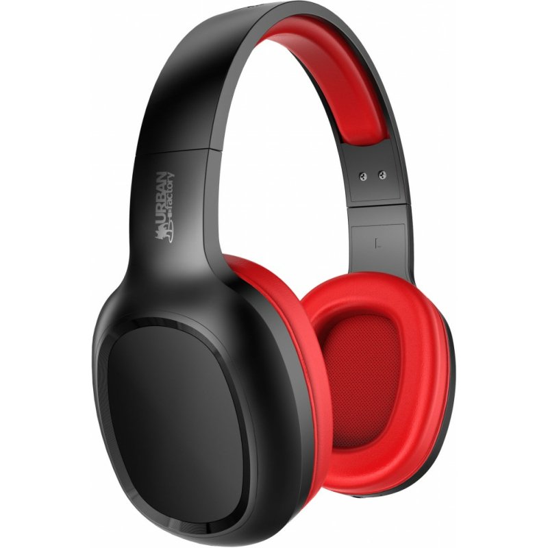Urban Factory MOVEE Casque Sans fil Arceau Gaming Micro-USB Bluetooth Noir, Rouge