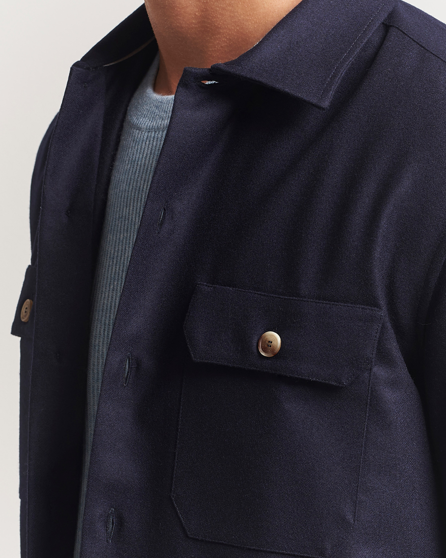 Brunello Cucinelli Double Pocket Overshirt Navy