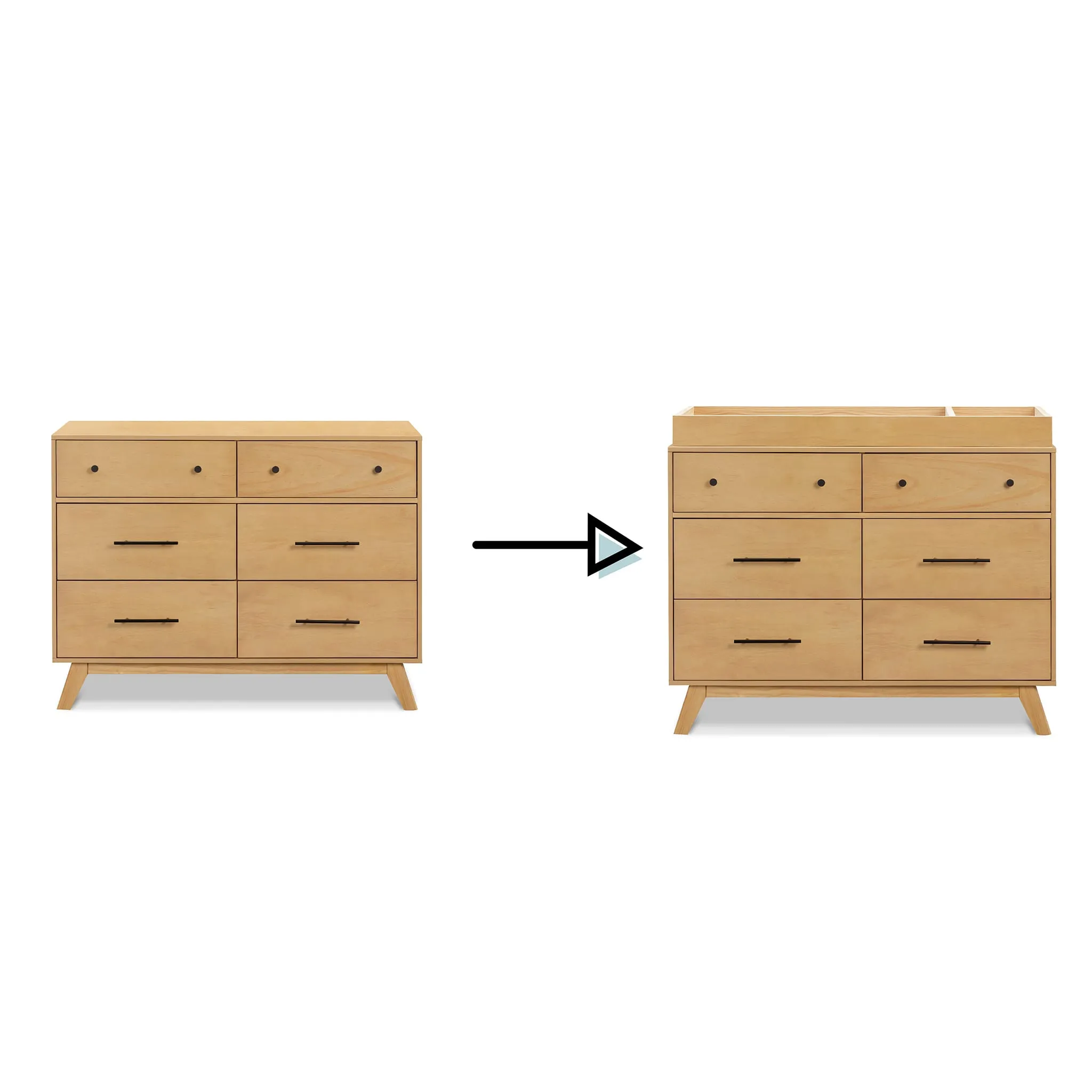 DaVinci Bureau 6 Tiroirs Otto - Miel
