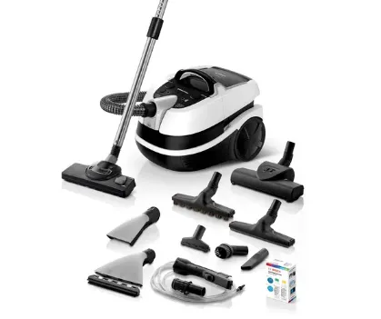 Bosch Serie | 4 AquaWash&Clean BWD421PRO - Støvsuger - beholder - pose / uden pose - hvid/sort