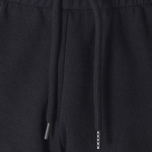 Short Jogging Avec Bandes Tape Noir Doré