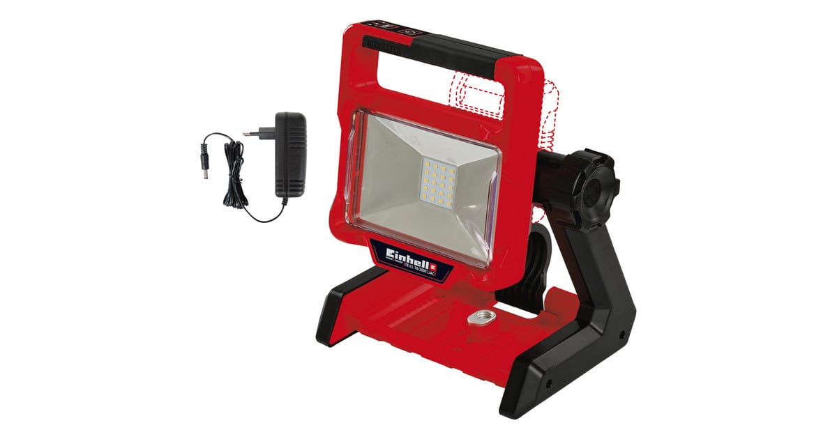 EINHELLAcculamp TE-CL 18/2000 LiAC Solo verlichting  (Rood/zwart, Accu en oplader niet inbegrepen)