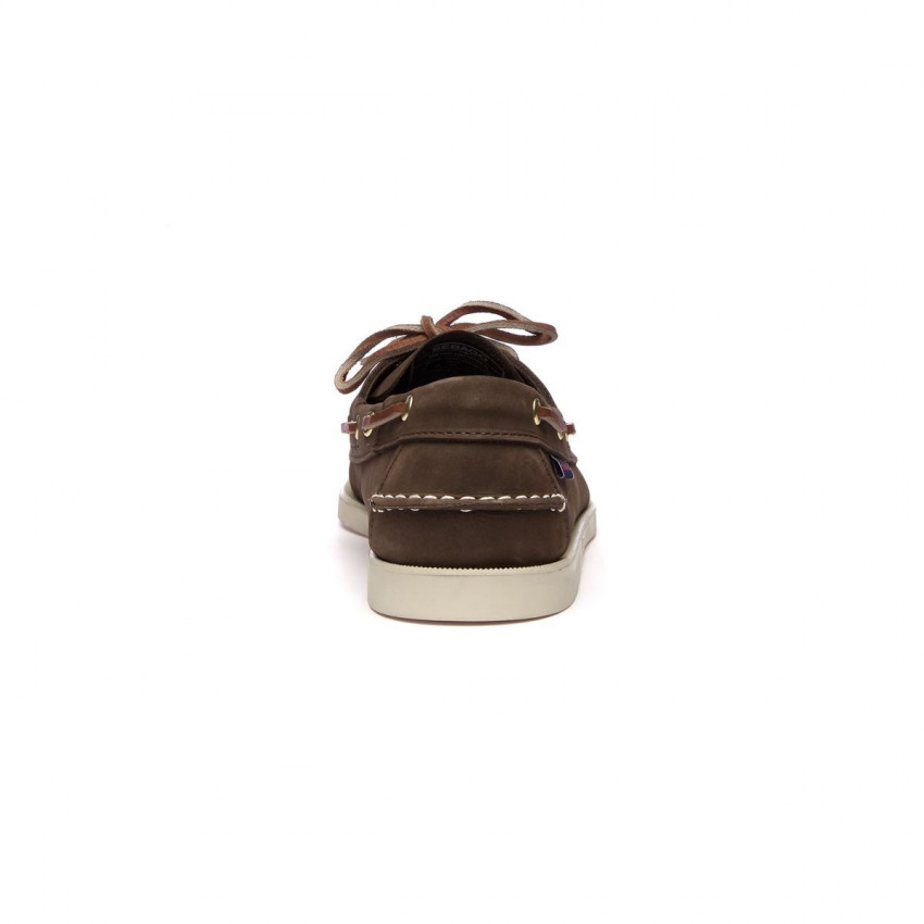 DOCKSIDES NUBUCK Dark Brown-CHAUSSURES BATEAU POUR HOMME EN NUBUCK MARRON