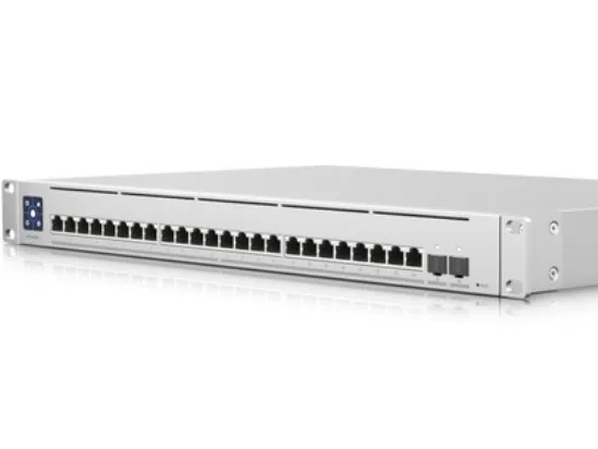 Ubiquiti UniFi Enterprise XG 24 - Switch - L3 - Administreret - 24 x 100/1000/2.5G/5G/10GBase-T   2 x 25 Gigabit SFP28 (uplink) - monterbar på stativ - AC 120/230 V / DC 11.5 V
