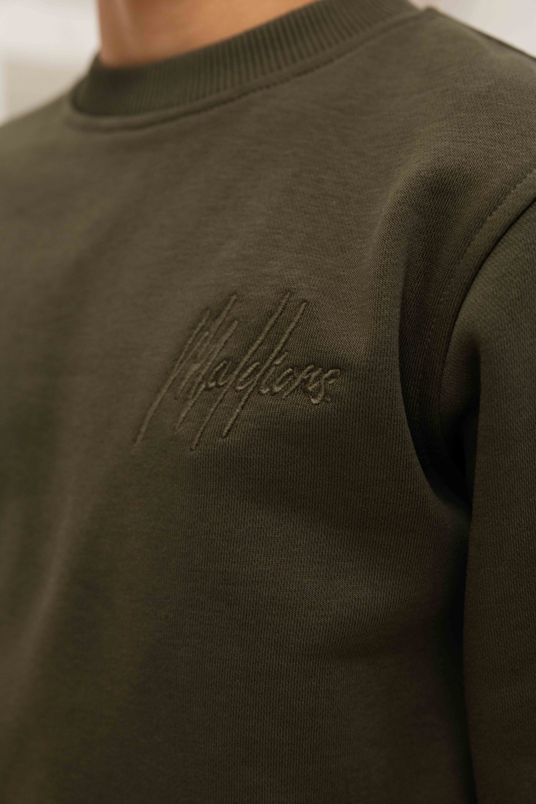 Malelions Nylon Pocket Sweater Trainingspak Kids Donkergroen