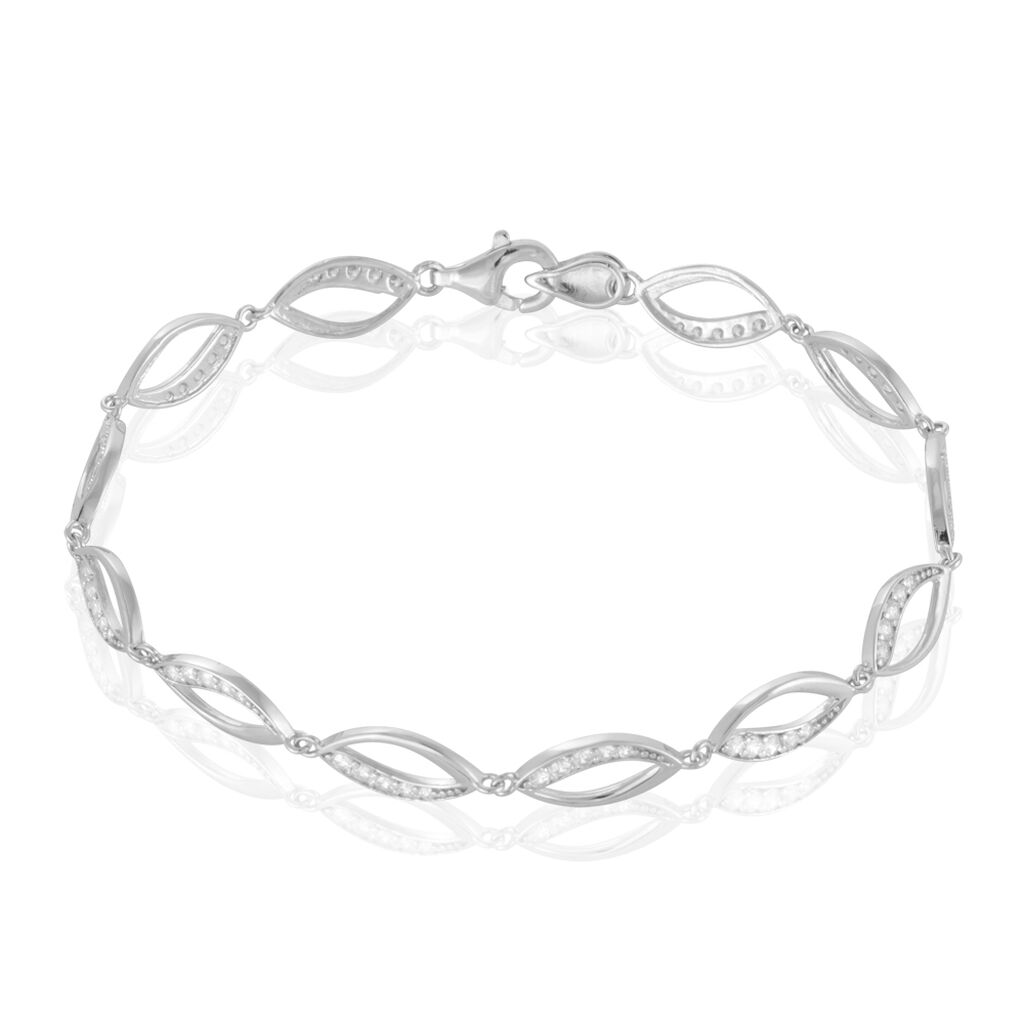 Bracelet Tulin Argent Blanc Oxyde De Zirconium