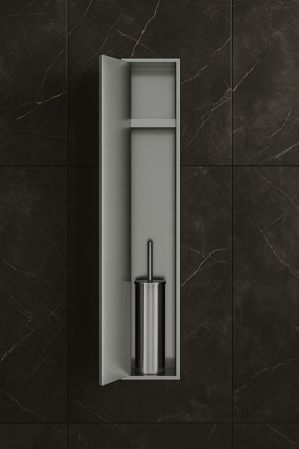 Hotbath &More inbouw toiletborstel en toiletrolhouder RVS