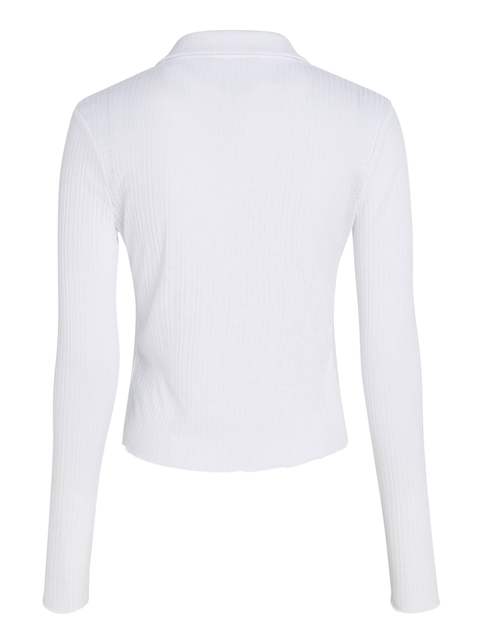 CALVIN KLEIN JEANS| Damen Bluse SHEER RIB BUTTON DOWN SHIRT Langarm