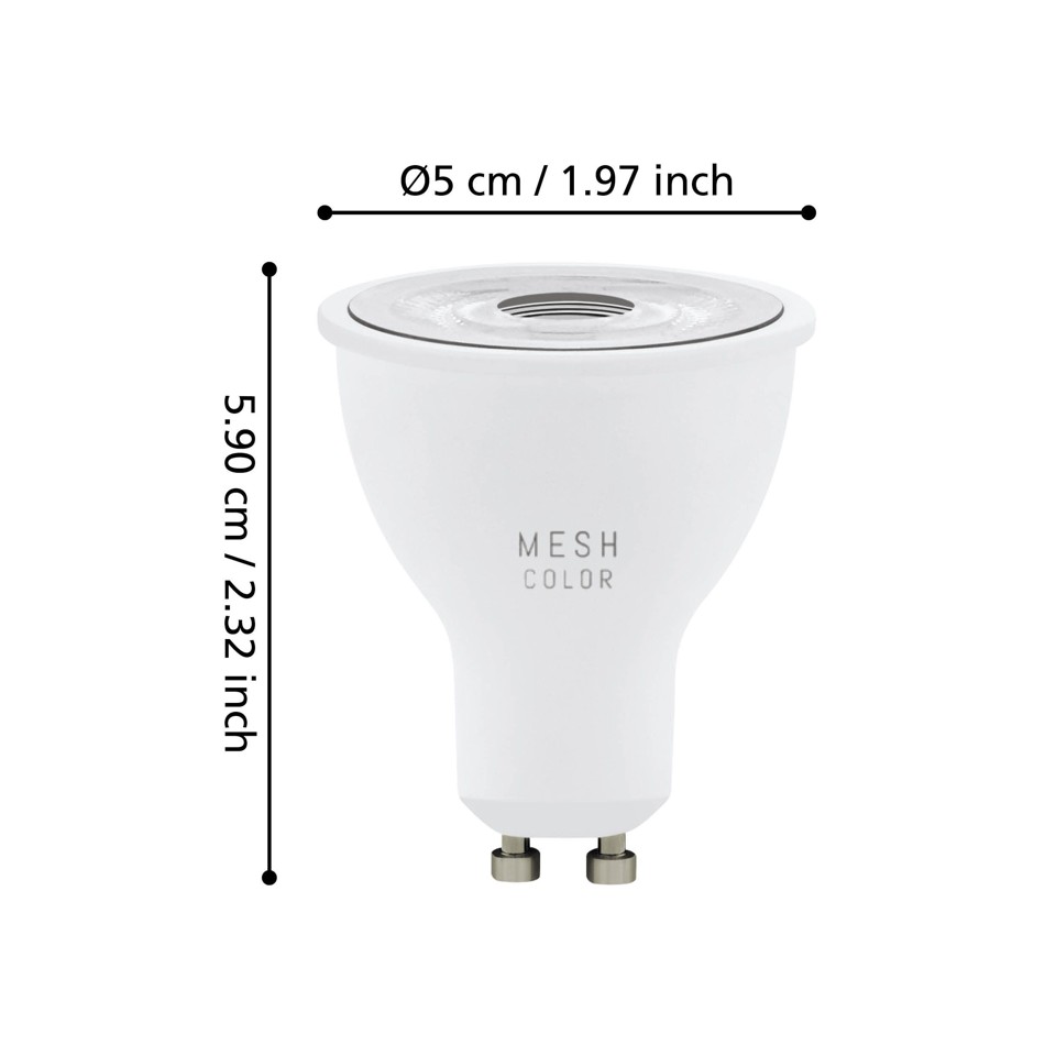 EGLO - Sæt 3x GU10, fjernbetjening - RGB + TW - Zigbee, Bluetooth