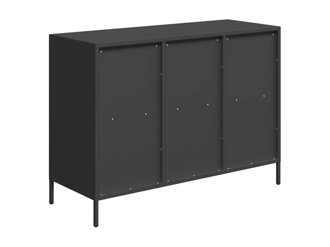 Buffet noir 101,5x39x73,5 cm acier laminé à froid
