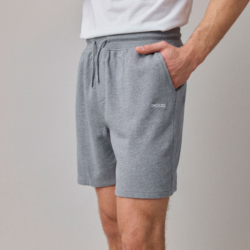 Sweatshorts Herren aus Bio-Baumwolle Hellgrau