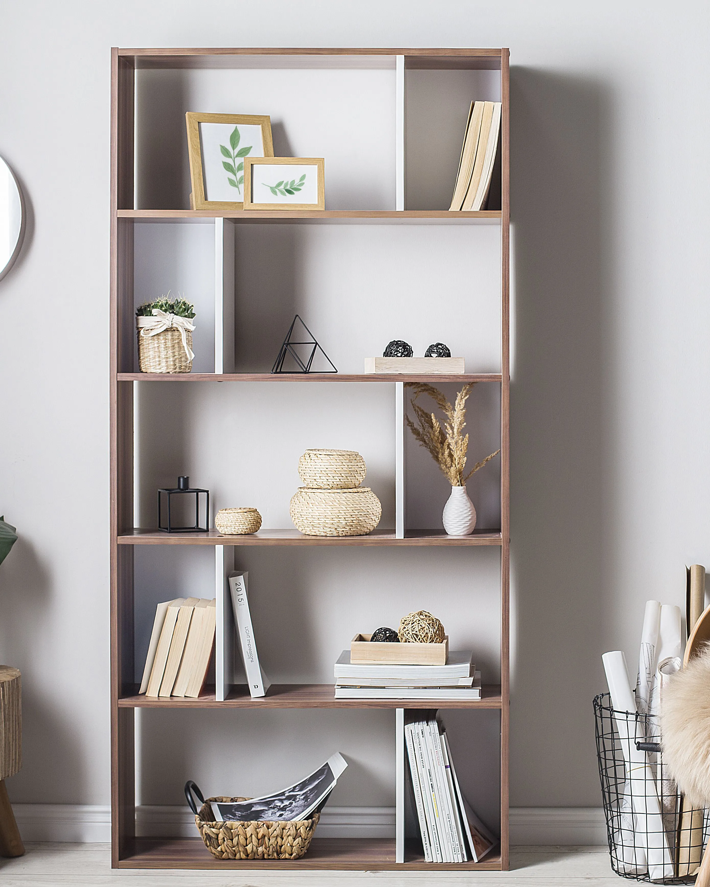 Boekenkast met 5 planken ORILLA 174 cm Donkerbruin