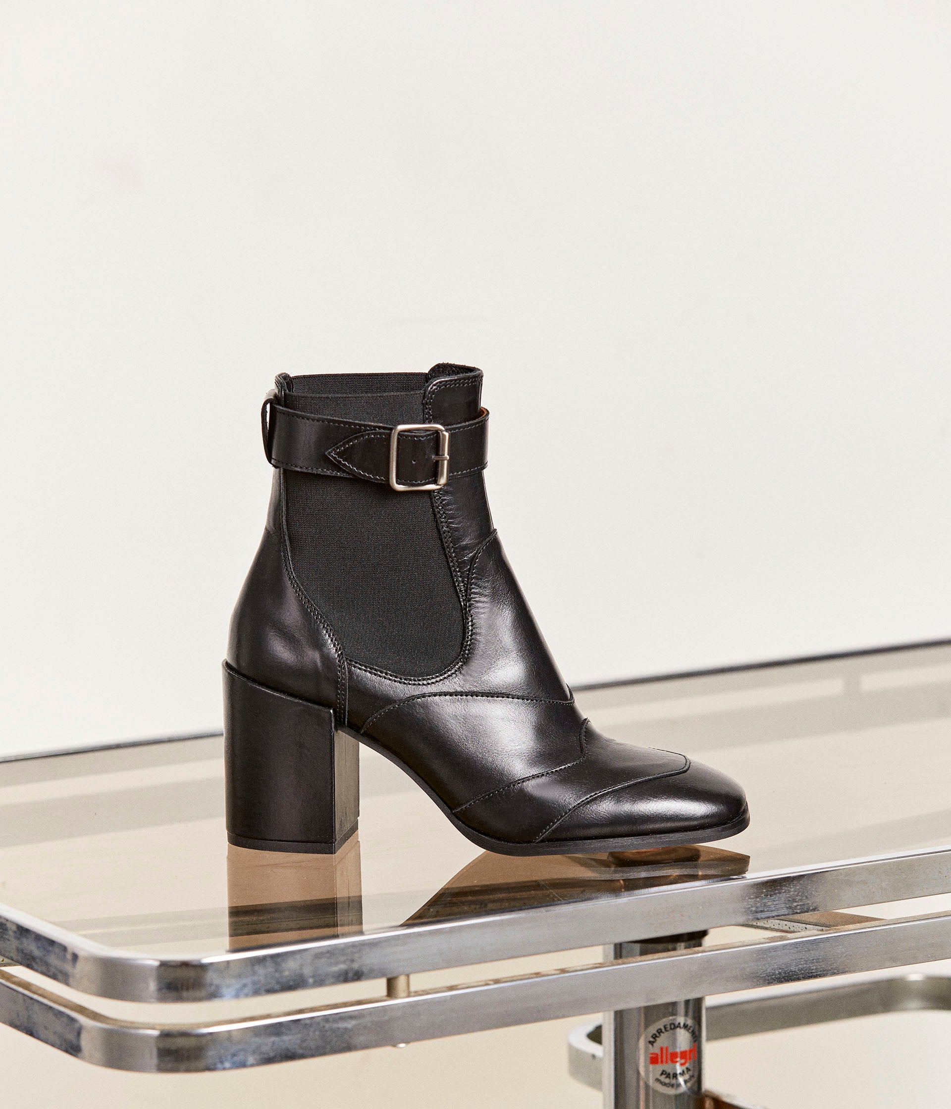 Boots cuir noir Pablo