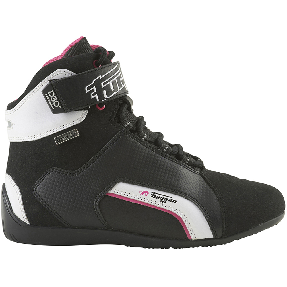 Furygan - Baskets Jet Lady D3O® Wateproof Noir / Blanc / Rose