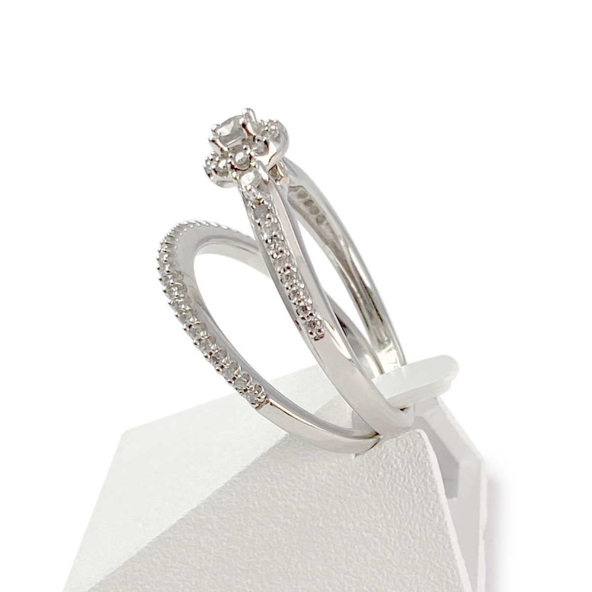 Duo Bague d'occasion 2 ors 750 diamant