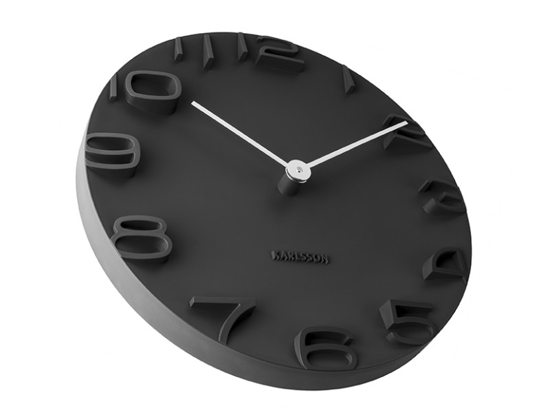 Wall Clock On The Edge KA5311GY Warm grey