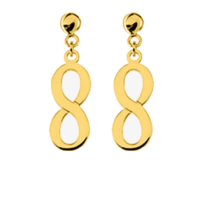Boucles d'oreilles Enfant pendantes infini - Or 18 Carats
