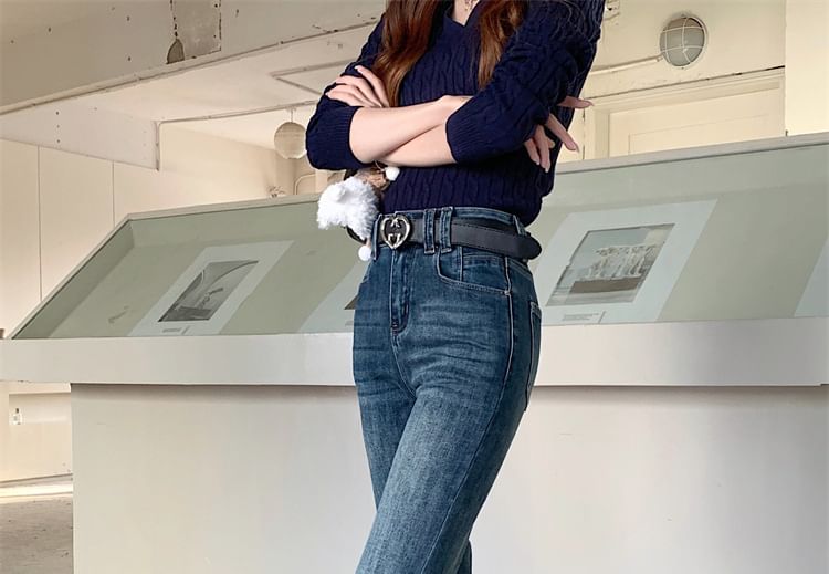 Faiar - High Rise Washed Flared Jeans