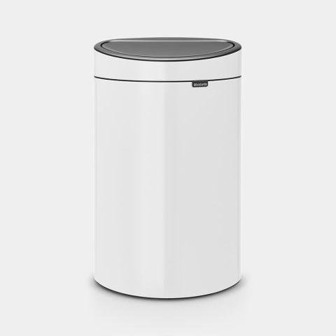 Touch Bin New afvalemmer, 40 liter, kunststof binnenemmer - White