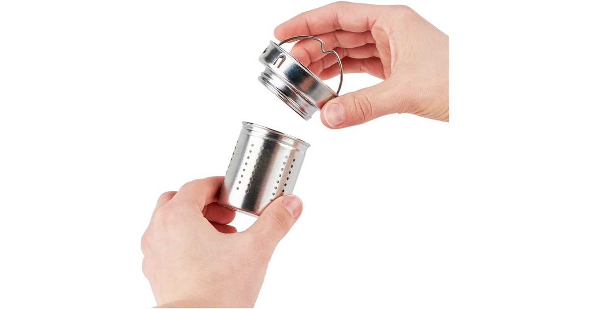 EmsaTea Mug Thermosbeker 0,4 Liter  (Zwart/transparant, Glas, schroefdop)