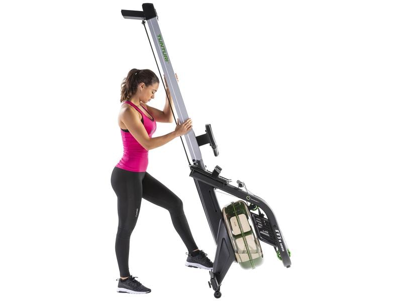 Tunturi Rudergerät R85W Endurance Wasser Dual Rail Platzsparendes Rudergerät R85W von Tunturi