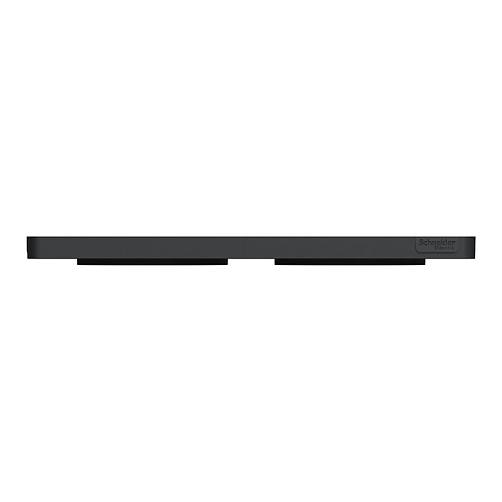 Plaque de finition double Schneider Electric Odace Touch miroir liseré anthracite