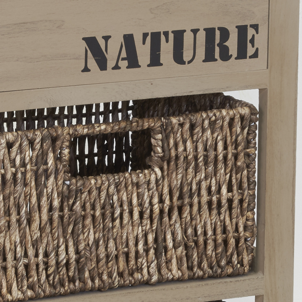 Commode en bois et maïs 