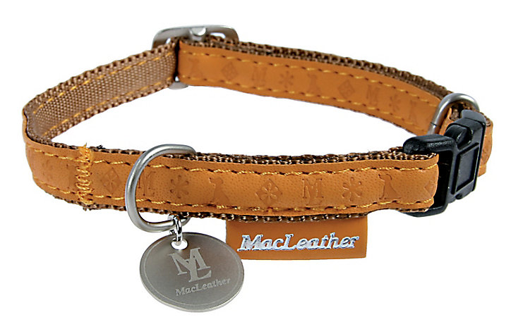 Collier réglable Mc Leather 15mm jaune