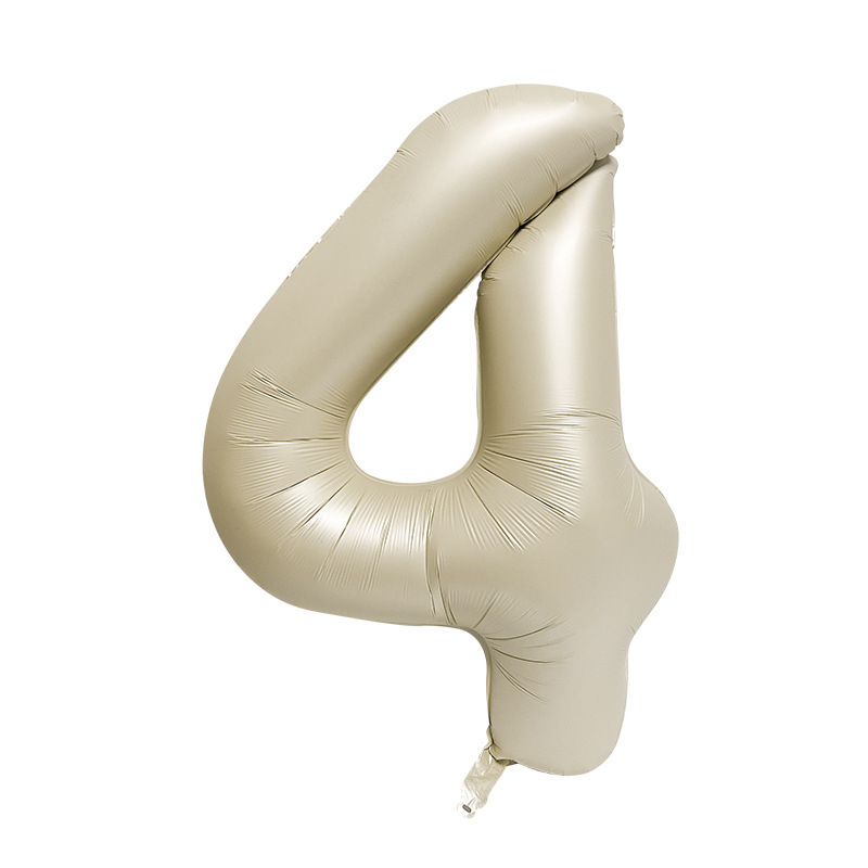 (12-tlg. Set) Zahlen Ballon Kinder Geburtstags Party Folienballon inkl. Latex Luftballons - Zahl 4 / Hase