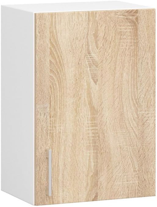 AKORD | Küchenmöbel-Set Lima | Küchen | Kitchen | Für eine kleine Küche | Für EIN Zimmer mit Küchenzeile | Langlebig | Für modernes und traditionelles Design | Weiß | Sonoma-Eiche