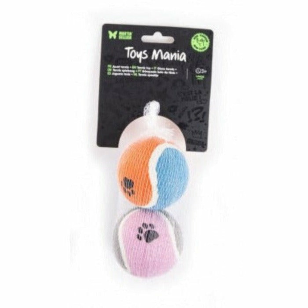 Lot de 4 balles de tennis pour chiens coloris suivant disponibilité