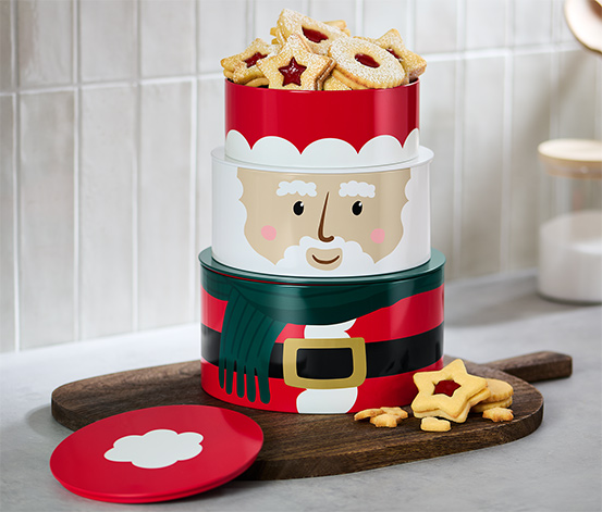 3 Keksdosen mit Weihnachtsmotiv