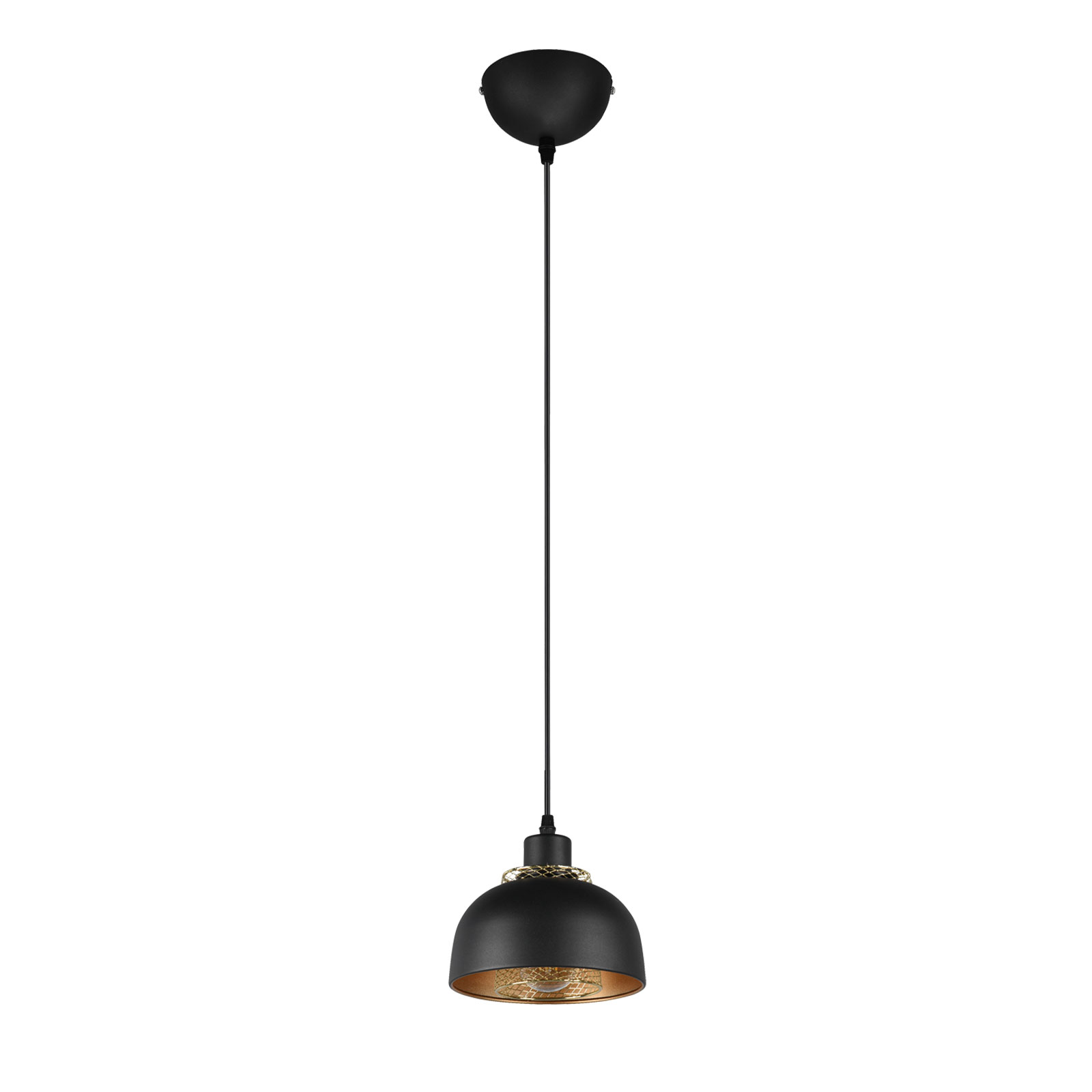 Pendelleuchte - schwarz-gold - Industrial Style - 18 cm