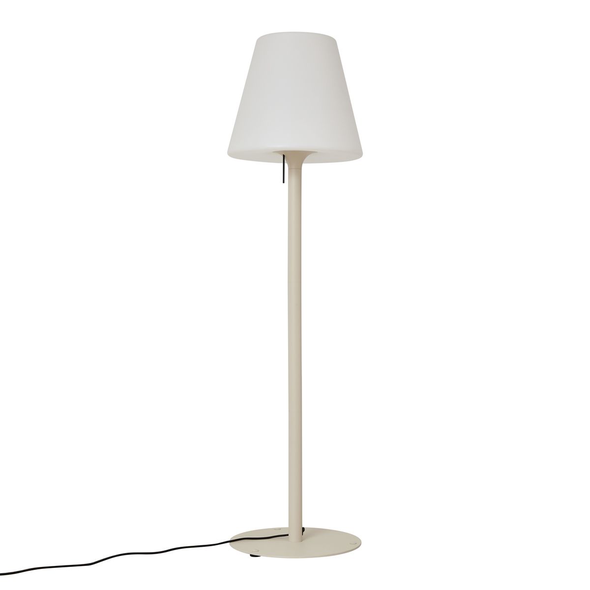 Moderne buiten vloerlamp beige met witte kap IP44 - Big Virginia