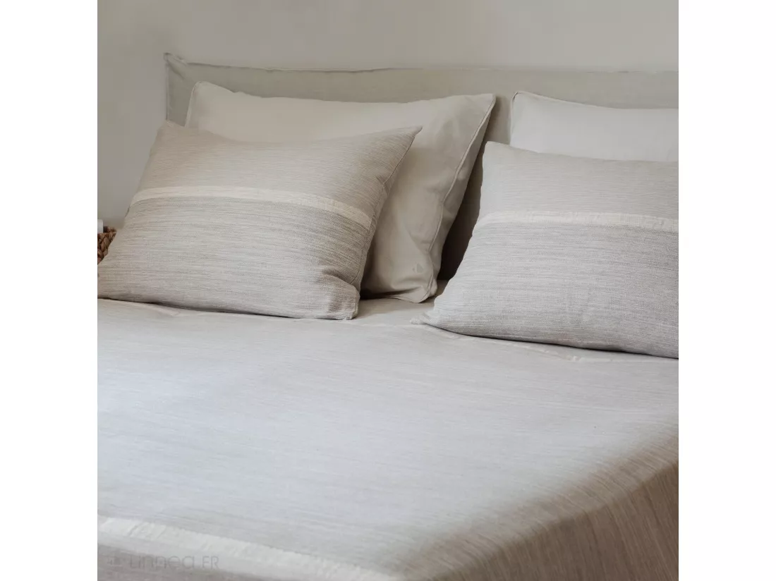 Dessus de lit ZAGORA pur coton 250 g/m² 260x240 cm noir granit