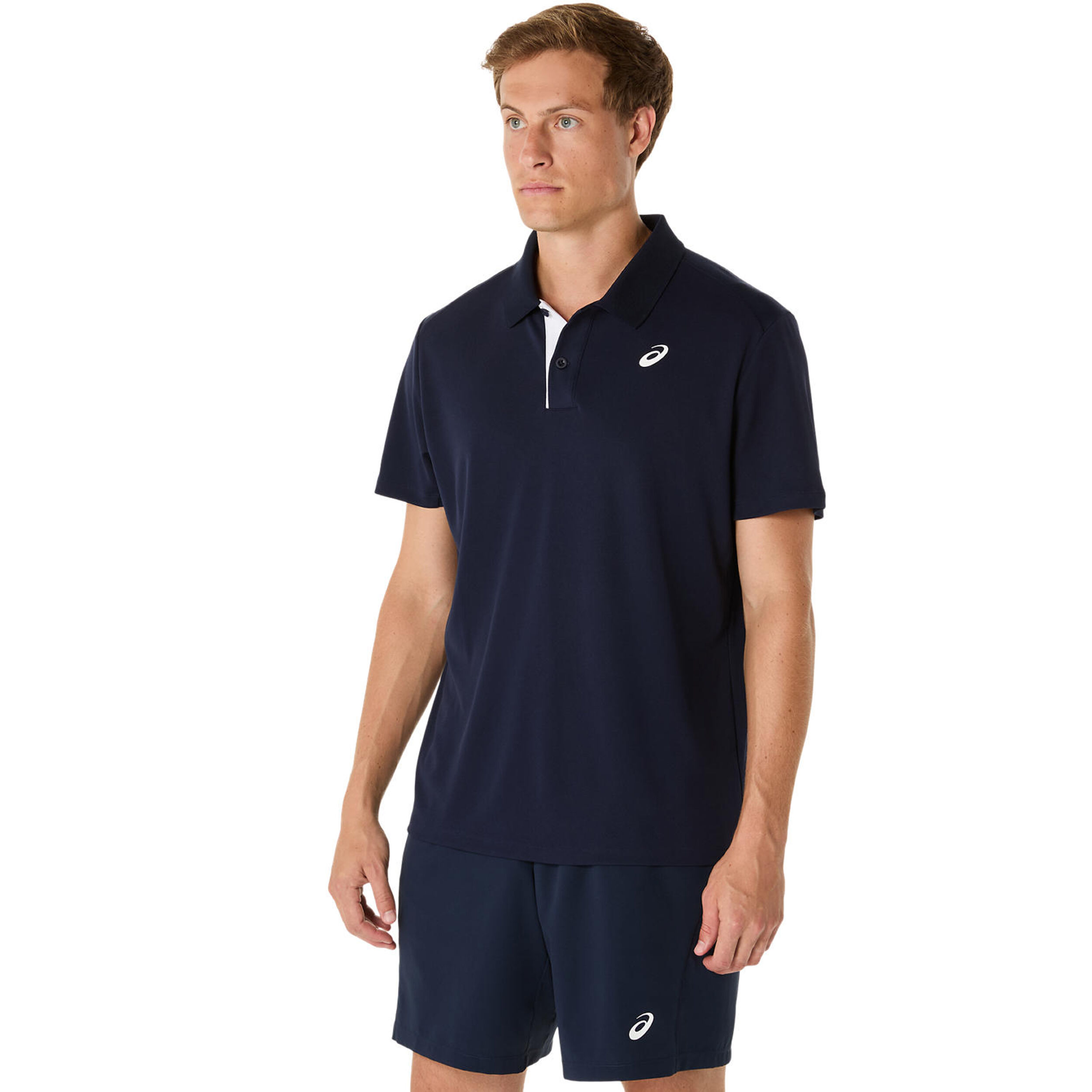 ASICS Court Polo Hommes - Bleu Foncé