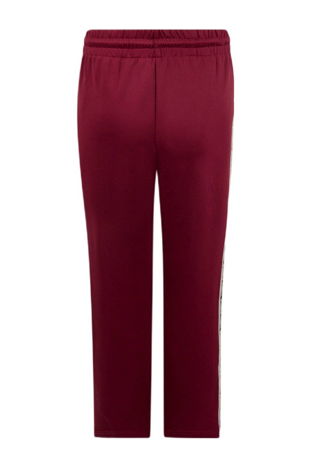 Shoeby joggingbroek donkerrood/zwart/wit