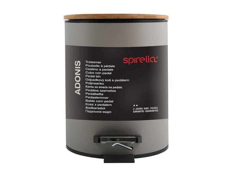 spirella Treteimer Adonis 3 l, Taupe Treteimer mit Pedal
