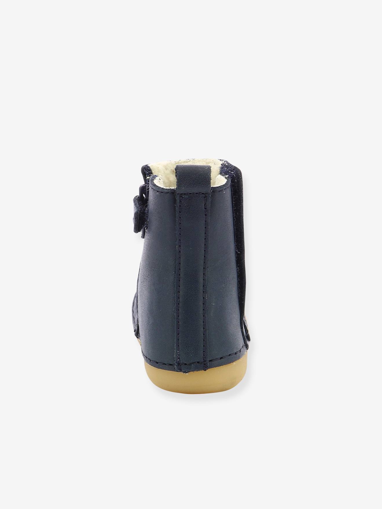 Sapatinhos de couro para bebê Socool Cho KICKERS® First Steps, bege claro, lisos